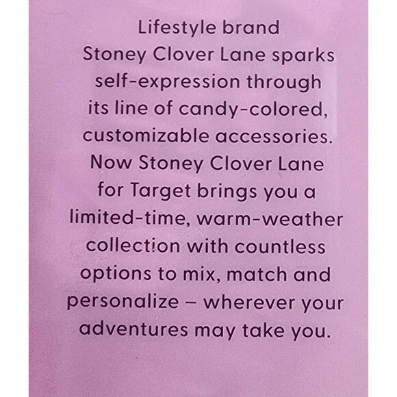 Women's Sleeping Eye Mask Stoney Clover Lane Purple with Hearts Sleep Mask New - Picture 5 of 5